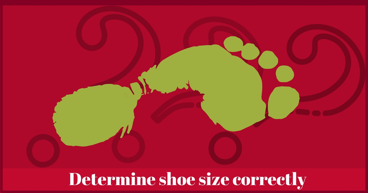 Determine shoe size correctly